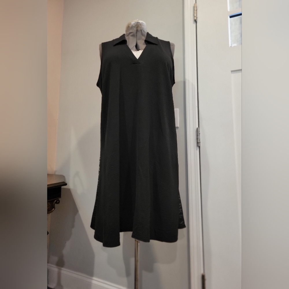 NWT 3X Dkny Blk Sleeveless Dress